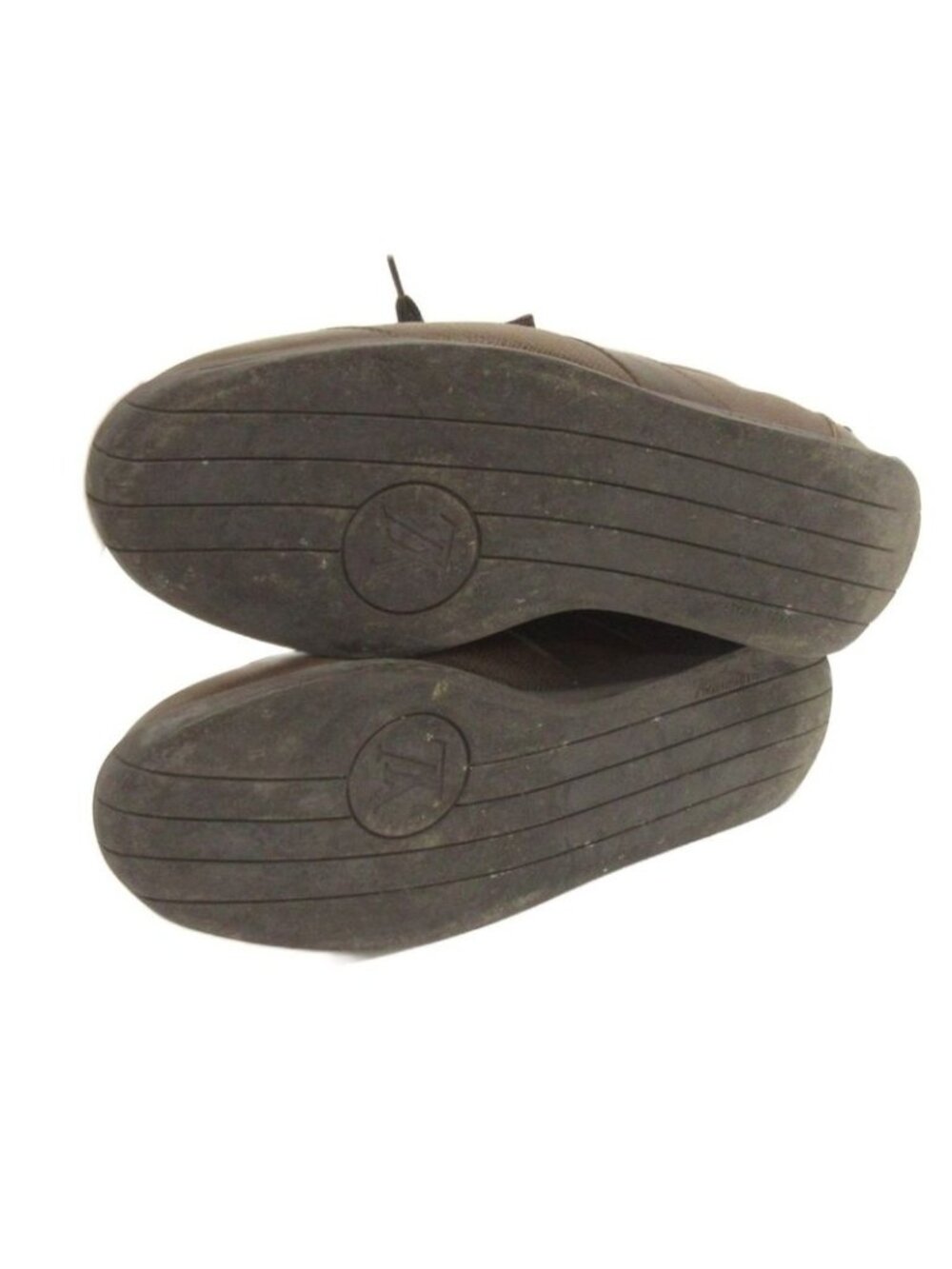 Louis Vuitton Sneakers Shoes Leather GO 6.5 Brown - Picture 6 of 7